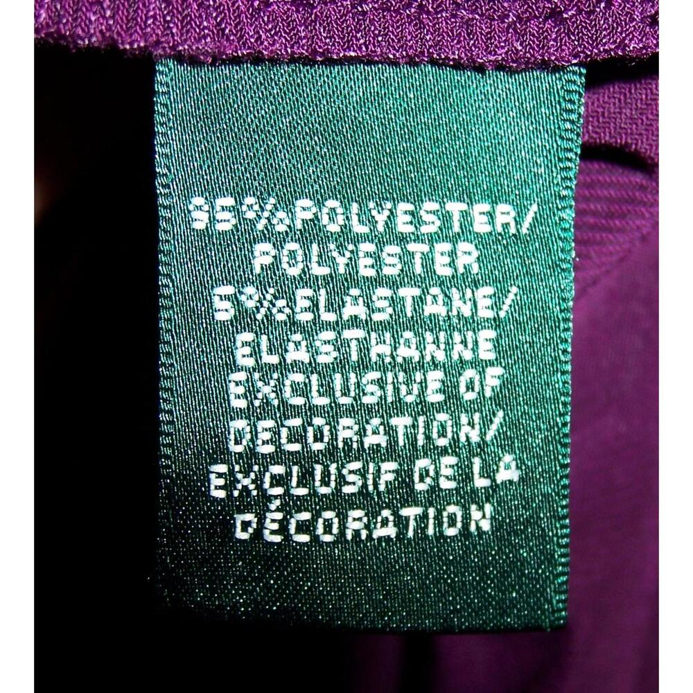Lauren Ralph Lauren Plum Purple Ruched Sleeveless Rhinestone Maxi Dress Wmn's 10 - Picture 6 of 6